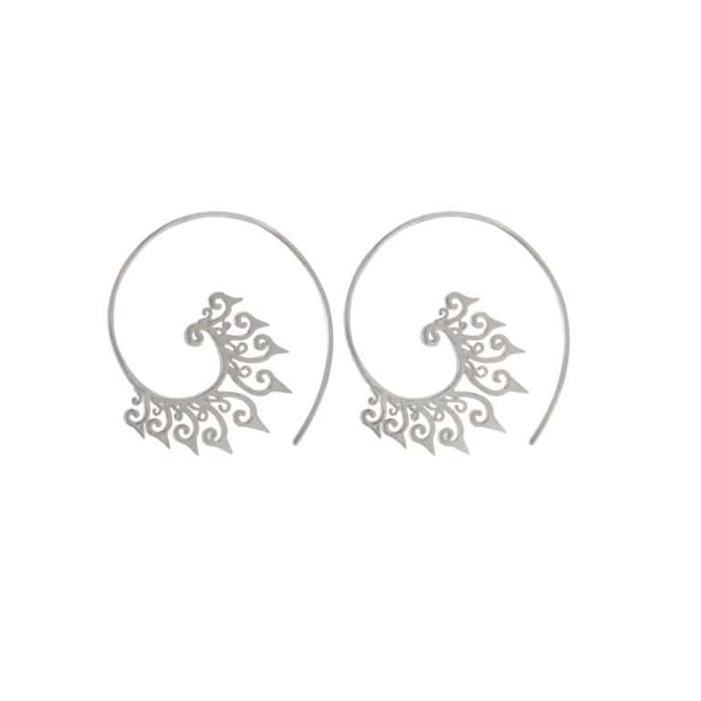 Ohrhänger Zackenmuster aus 925 Silber