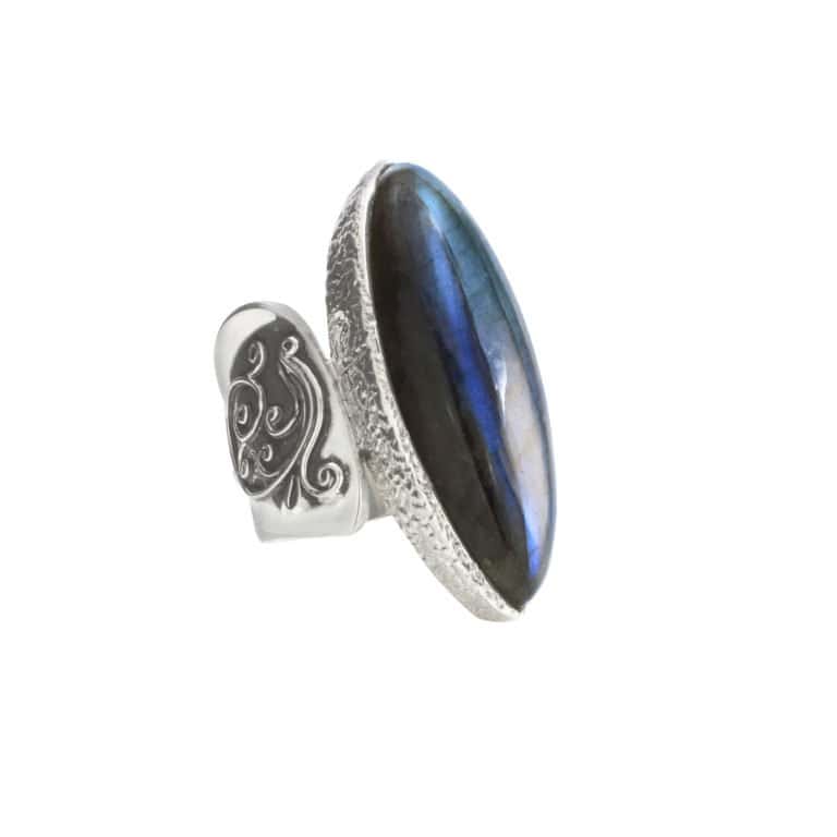 R-ST-048 | Ring mit Labradorit aus 925 Silber – Bild 2