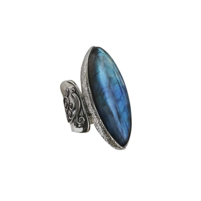 R-ST-048 | Ring mit Labradorit aus 925 Silber – Bild 4