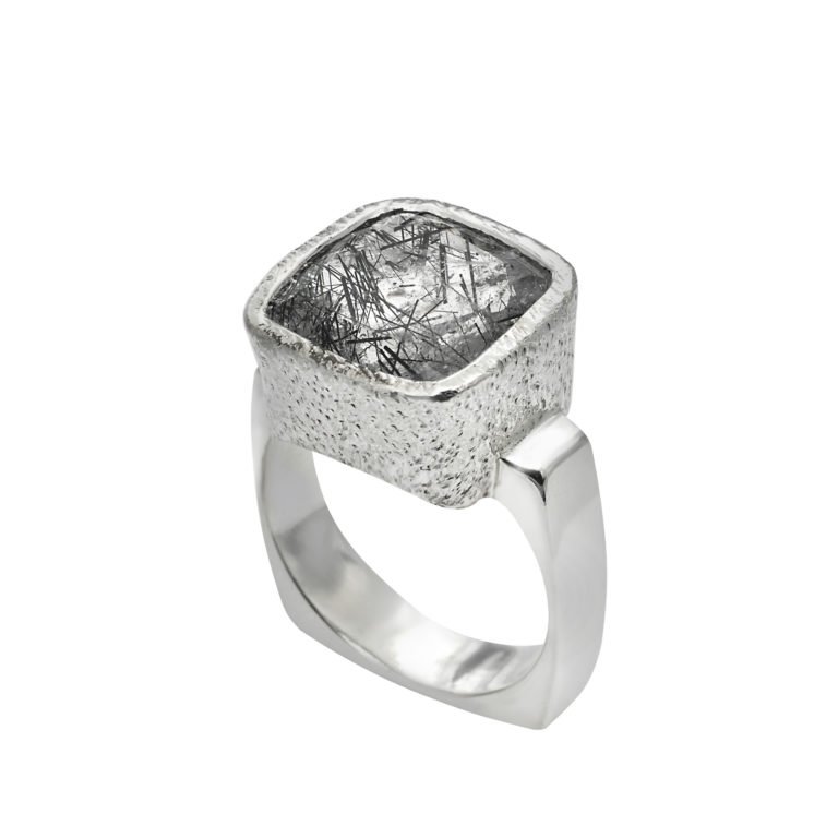 Ring mit Turmalinquarz aus 925 Silber