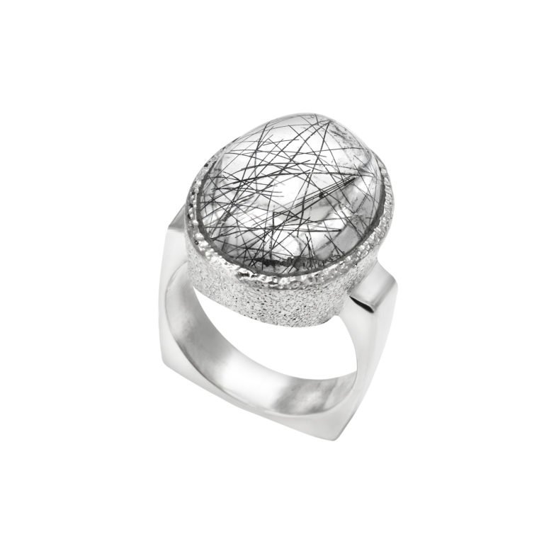 Ring mit Turmalinquarz aus 925 Silber