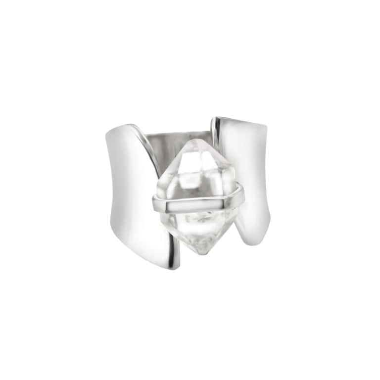 Ring mit Herkimer Diamant aus 925 Silber