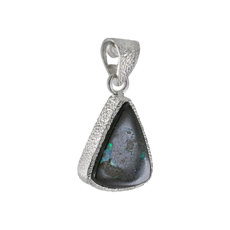 Pendant with boulder opal made of 925 silver