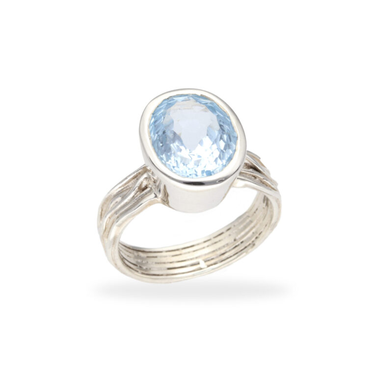 R-ST-104 | 925 silver aquamarine ring - Image 2