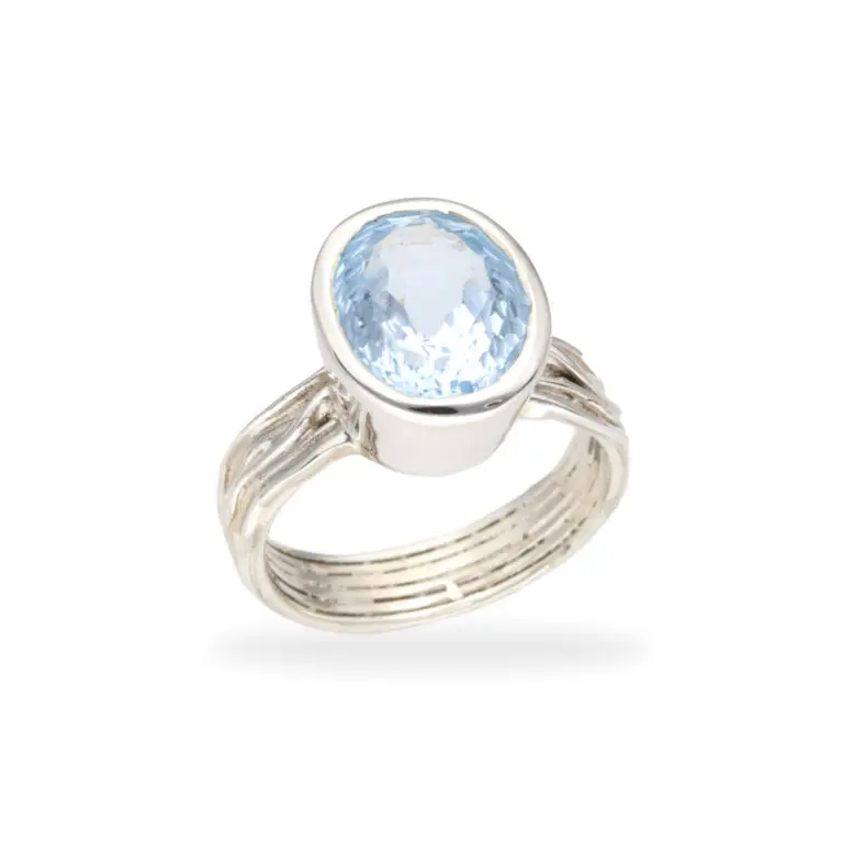 R-ST-104 | Ring mit Aquamarin aus 925 Silber – Bild 2