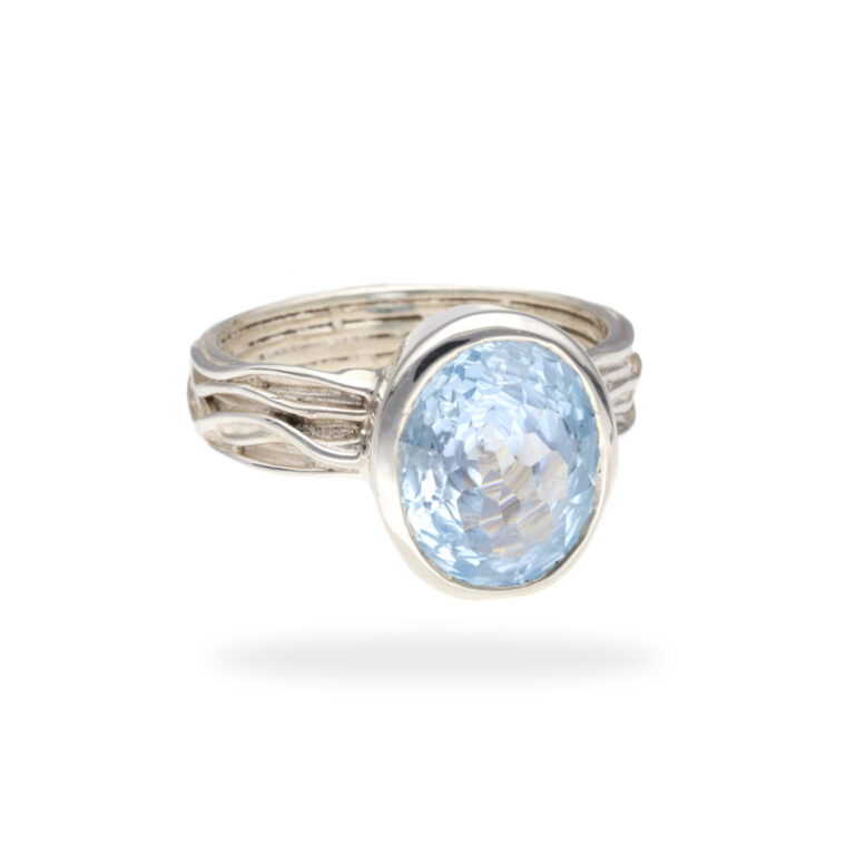 R-ST-104 | Ring mit Aquamarin aus 925 Silber