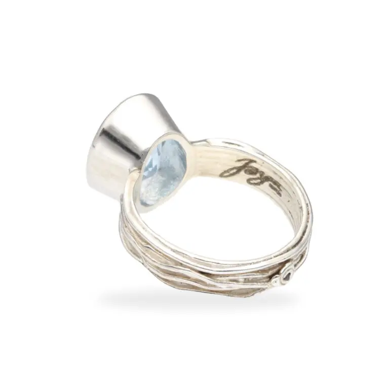 R-ST-104 | Ring mit Aquamarin aus 925 Silber – Bild 3