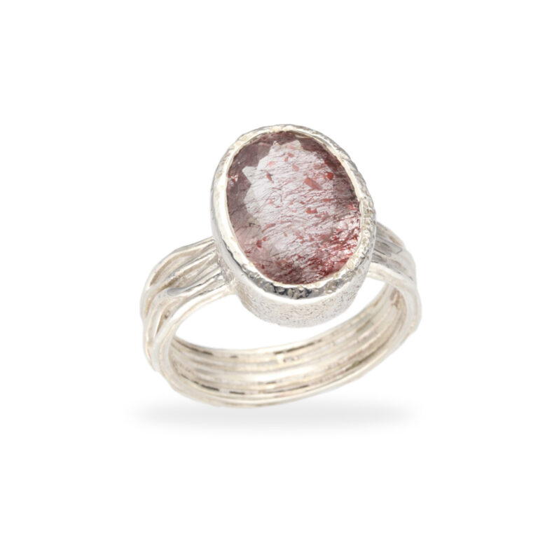 R-ST-108 | Ring mit Erdbeerquarz aus 925 Silber – Bild 2