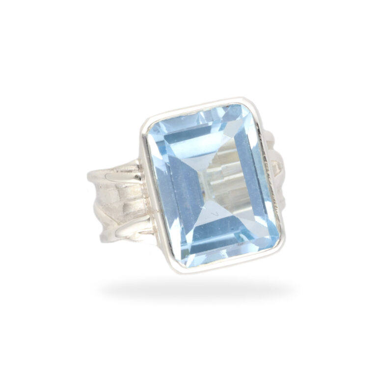 R-ST-112 | Ring mit Blauem Topas aus 925 Silber – Bild 2