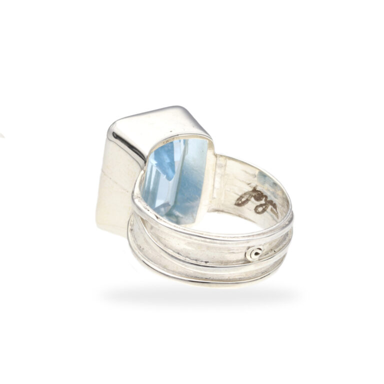 R-ST-112 | Ring mit Blauem Topas aus 925 Silber – Bild 4
