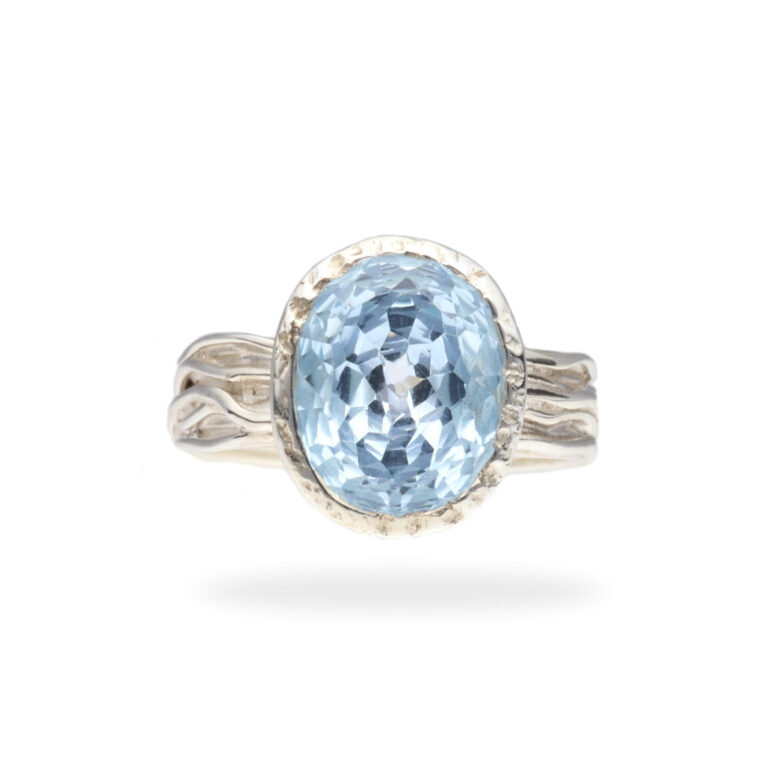 R-ST-113 | Ring mit Blauem Topas aus 925 Silber – Bild 2