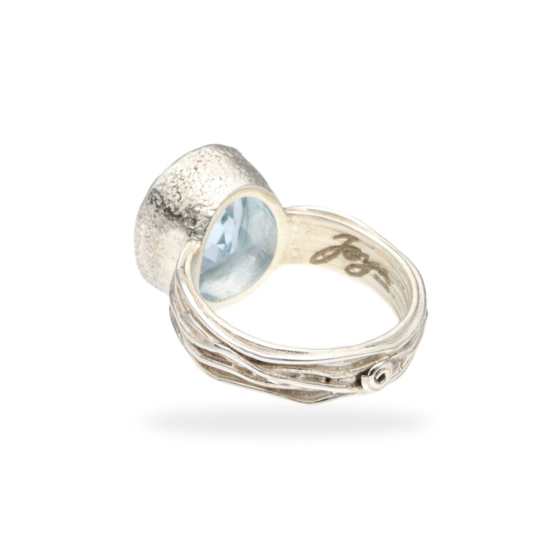 R-ST-113 | Ring mit Blauem Topas aus 925 Silber – Bild 4