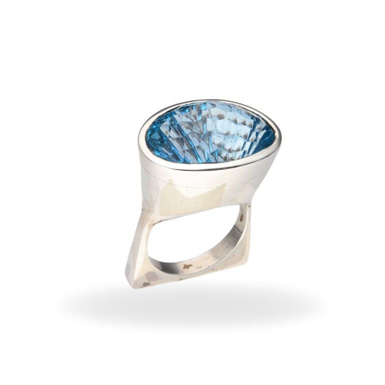R-ST-132 | Ring mit Blauem Topas aus 925 Silber – Bild 2
