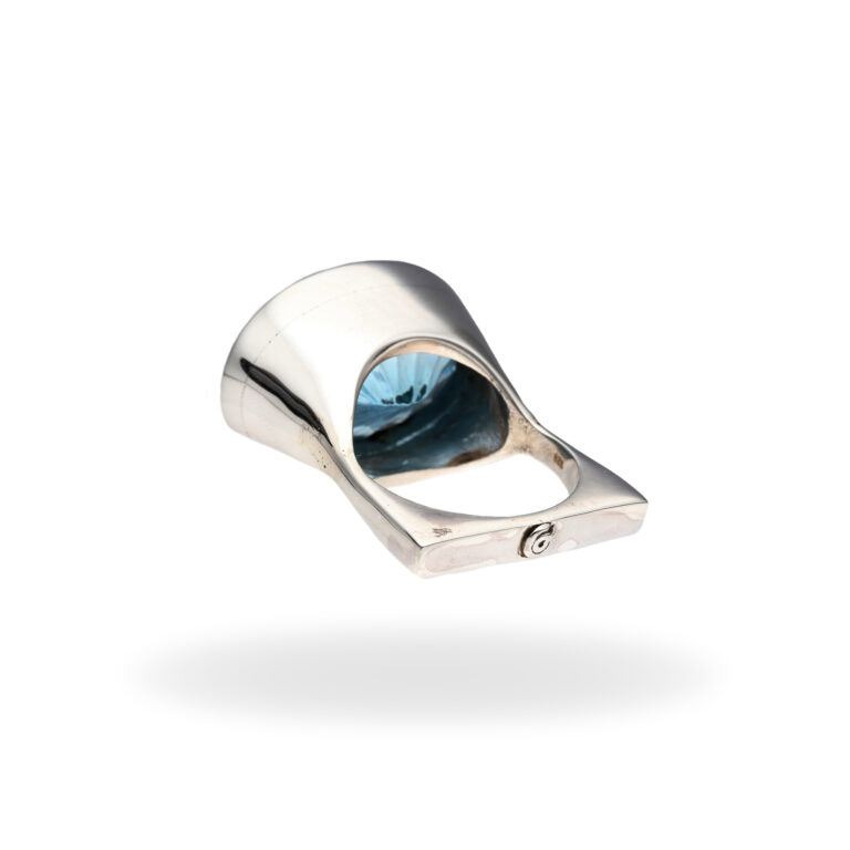R-ST-132 | Ring mit Blauem Topas aus 925 Silber – Bild 4