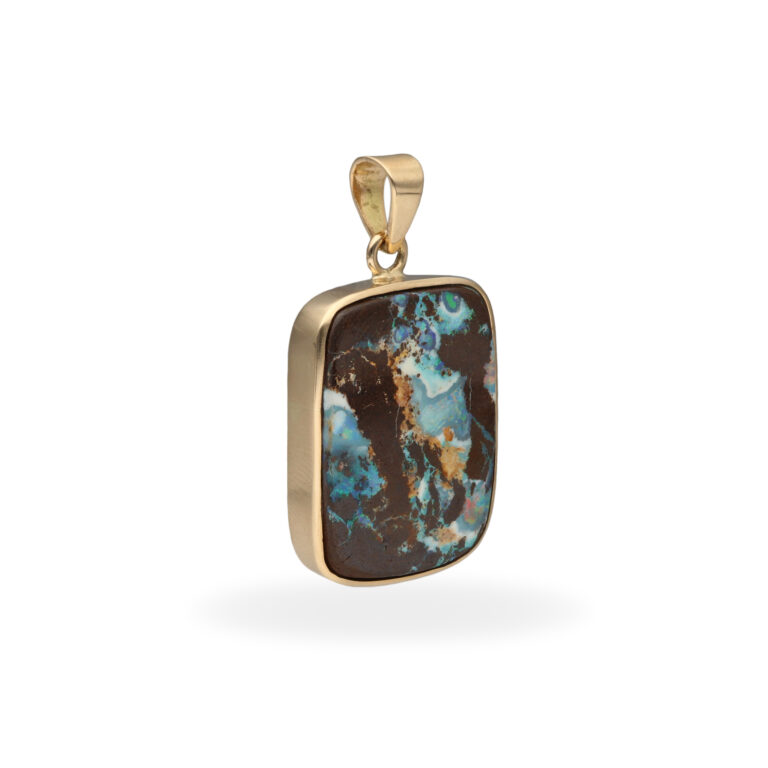 Anhänger mit Boulderopal aus 750 Gold