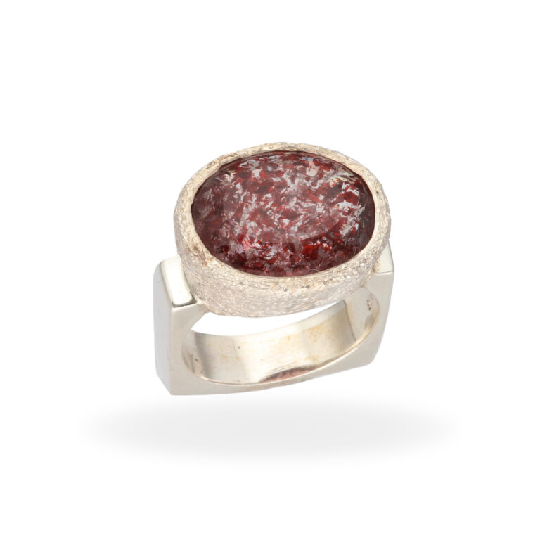R-ST-152 | Ring mit Erdbeerquarz aus 925 Silber
