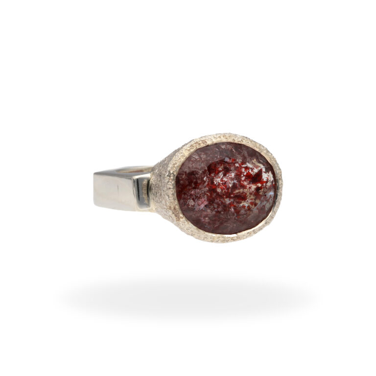 R-ST-152 | Ring mit Erdbeerquarz aus 925 Silber – Bild 2
