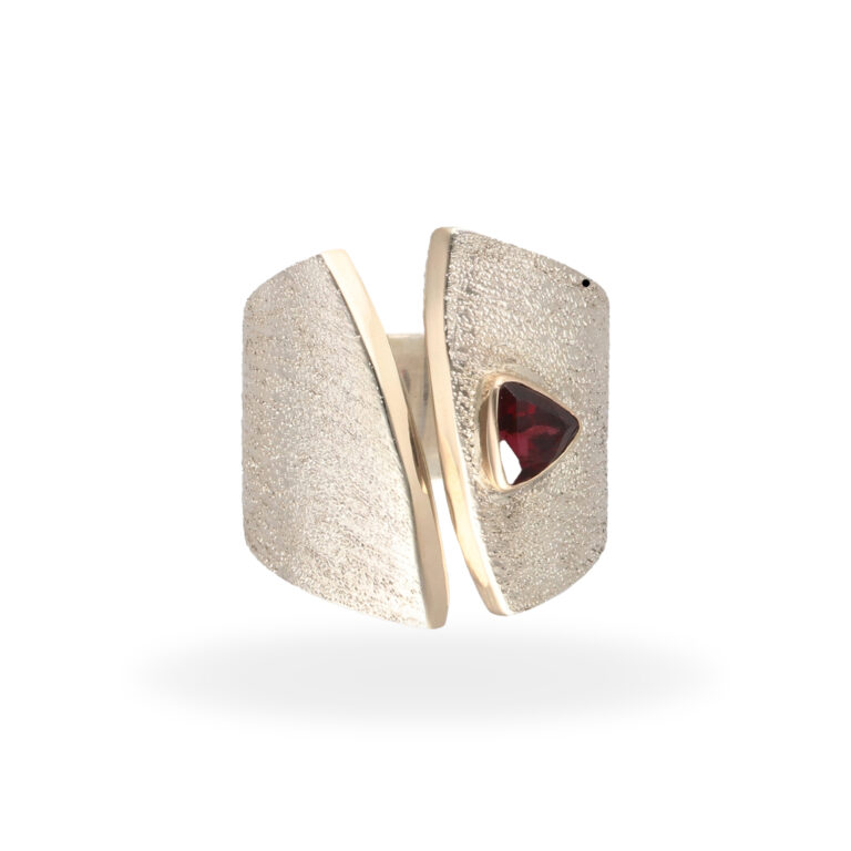 R-ST-154 | Ring mit Granat aus 925 Silber – Bild 2