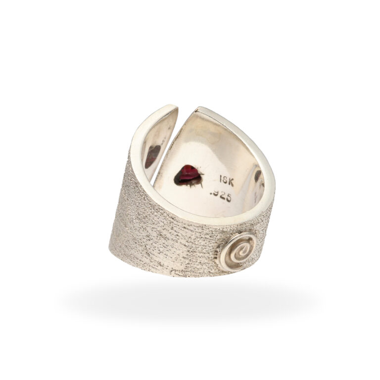 R-ST-154 | Ring mit Granat aus 925 Silber – Bild 3