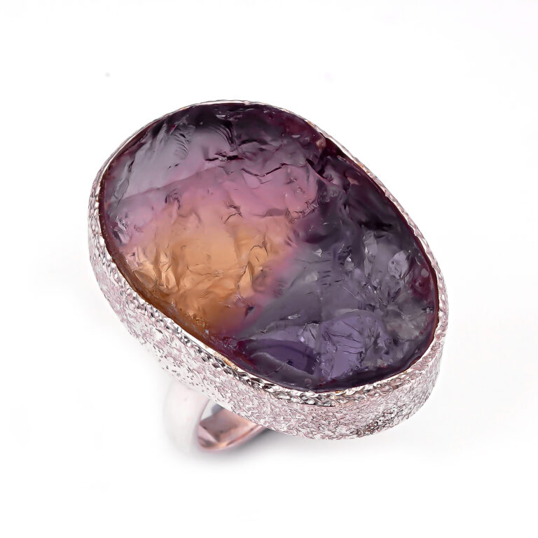 Ring with ametrine made of 925 silver