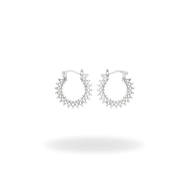 Earrings with pattern made of 925 silver