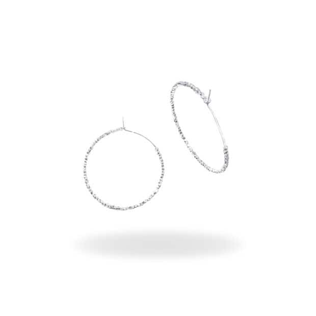 Earrings hoop earrings with cubes made of 925 silver