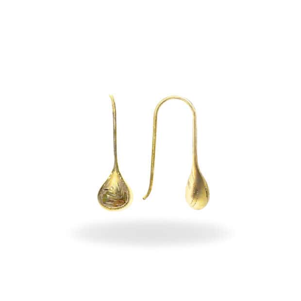 Earrings engraved in 925 silver, 1.5 micron gold-plated