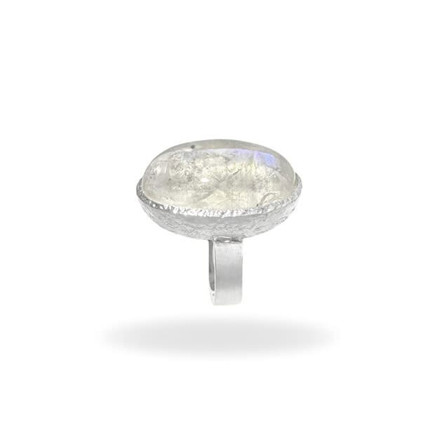 Ring with moonstone made of 925 silver - Size 57 - Image 2